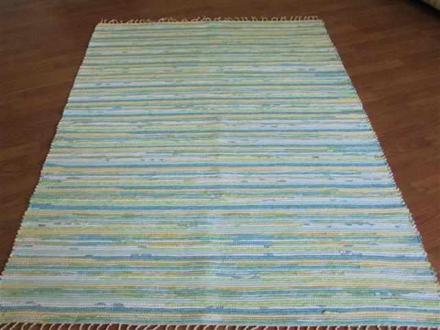 Aqua, Green, Yellow 4 x 6 ft. Area Rug