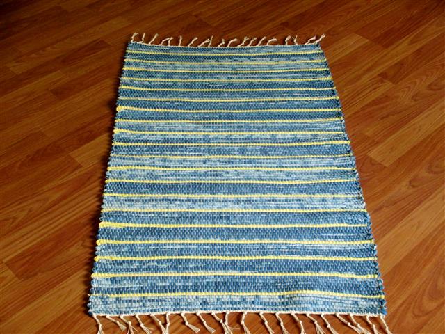 Navy, Yellow 2 x 3 ft. Kitchen And Bath Rug