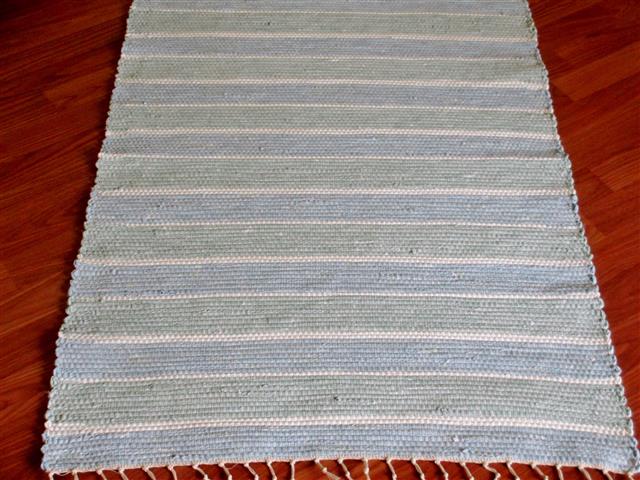 Green, Blue, White 2½ x 3½ ft. Kitchen And Bath Rug