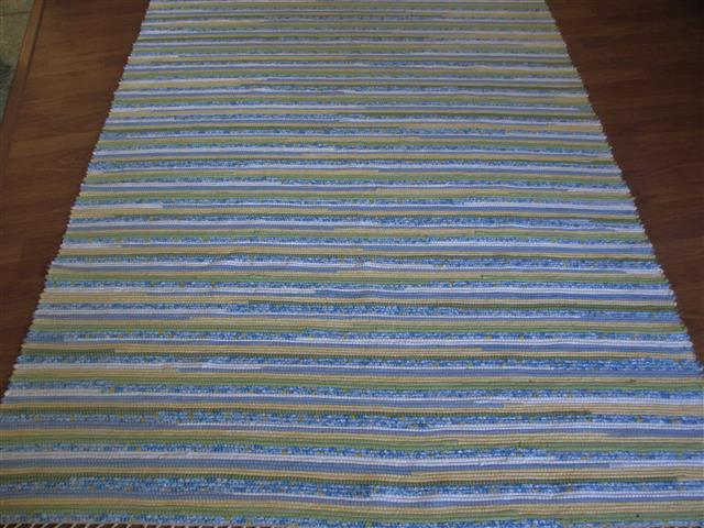 Blue, Green, Yellow, White 5 x 8 ft. Area Rug