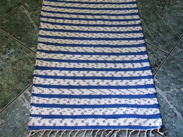 Blue, White 2 x 3 ft. Kitchen And Bath Rug