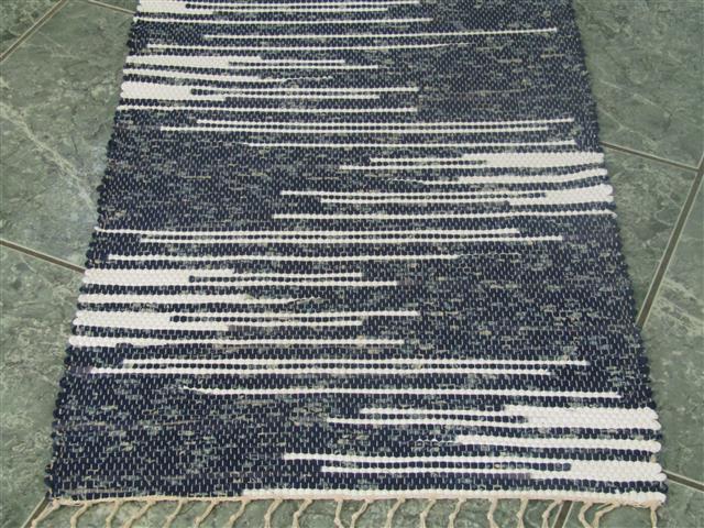 Navy, White 2 x 3 ft. Kitchen And Bath Rug