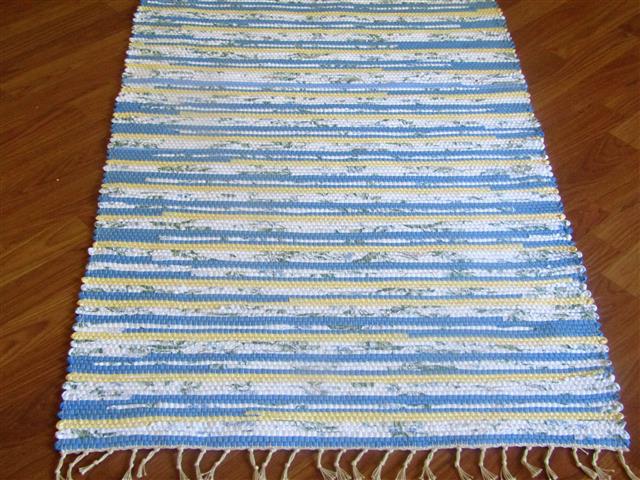 Blue, Yellow, White 2½ x 3½ ft. Kitchen And Bath Rug