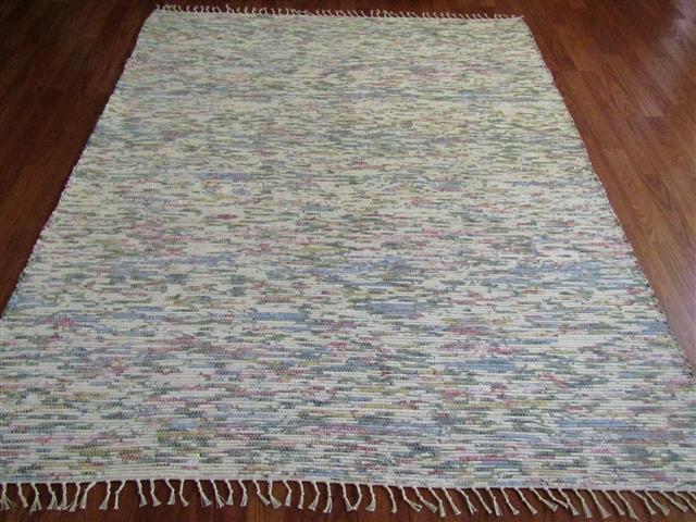 Blue, Rose, White 5 x 8 ft. Area Rug