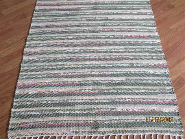 Sage, Gold, Rose 3 x 4 Kitchen And Bath Rug