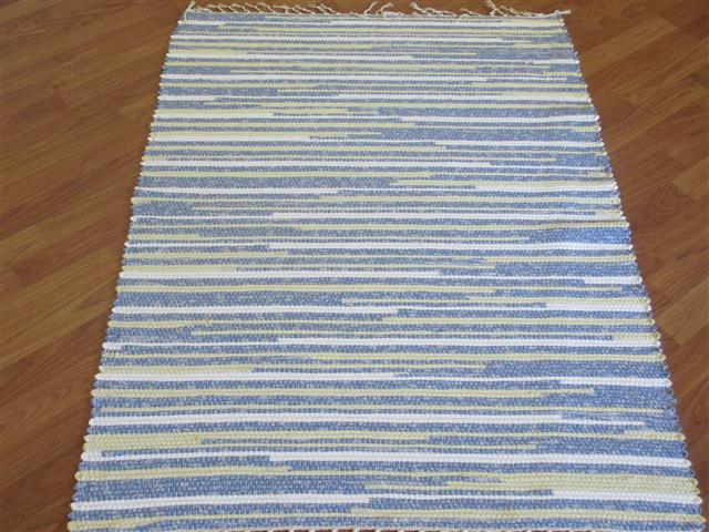 Blue, Yellow, White 3 x 4 Kitchen And Bath Rug