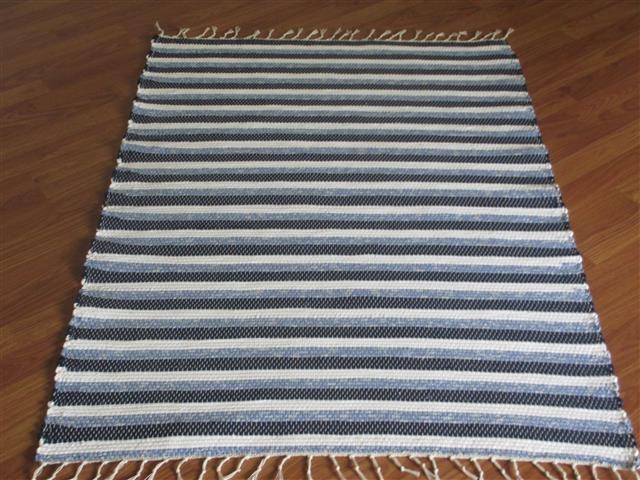 Navy, Blue, White 3 x 4 Kitchen And Bath Rug