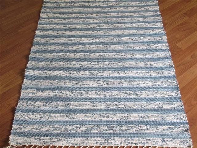 Blue, White 3 x 4 Kitchen And Bath Rug