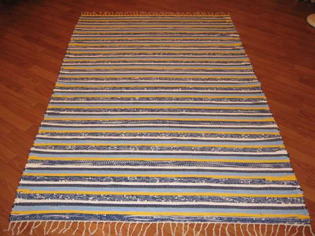 Blue, Yellow, White 4 x 6 ft. Area Rug