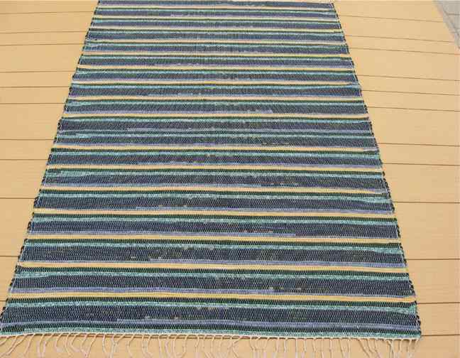 Navy, Yellow, Blue 4 x 6 ft. Area Rug