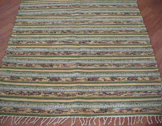Green, Gold, Sage 4 x 6 ft. Area Rug
