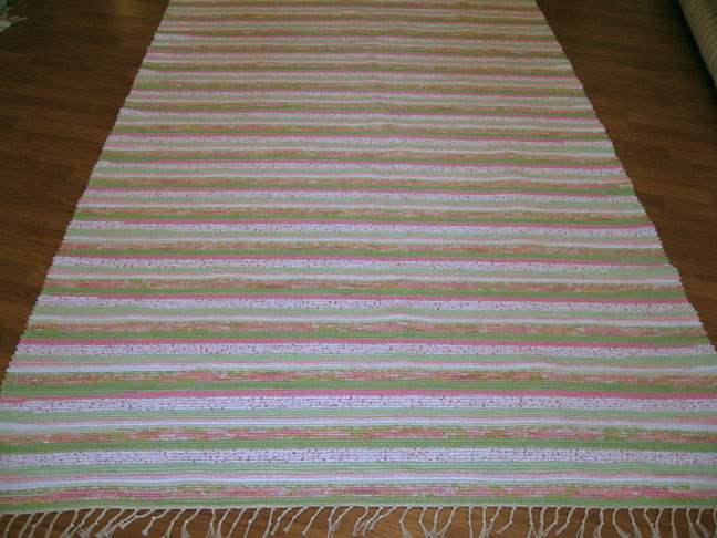 Green, Pink, White 5 x 8 ft. Area Rug